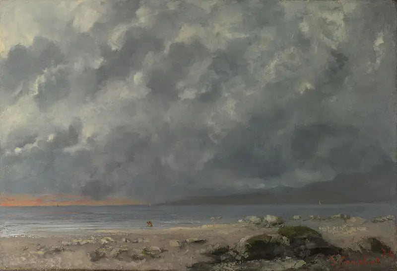 Beach Scene - Gustave Courbet