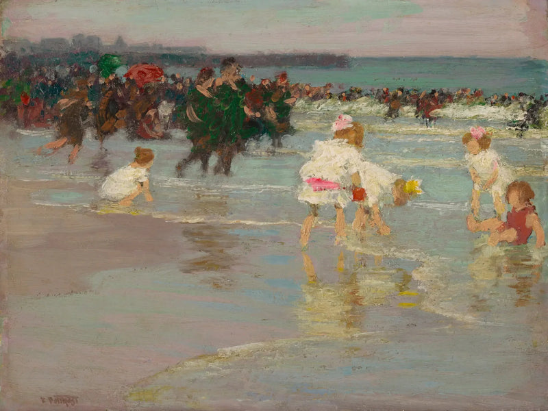 Beach Scene (or Sunday on the Beach) - Edward Henry Potthast