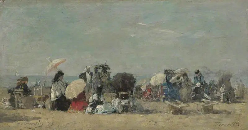Beach Scene, Trouville - Eugène Boudin