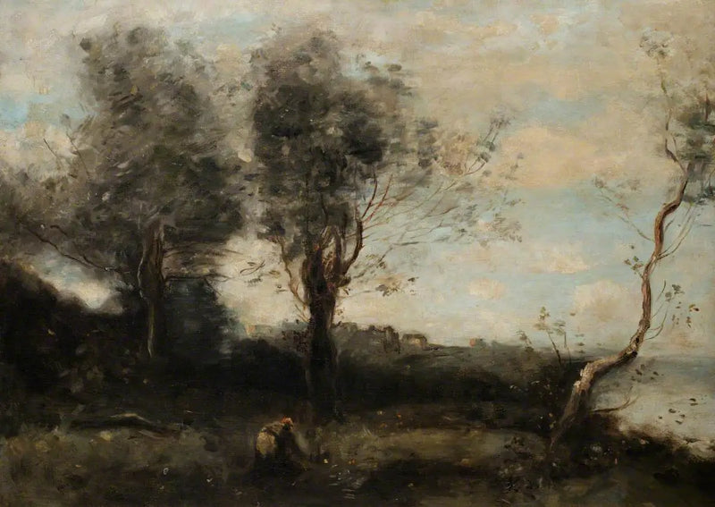 River Scene - Jean-Baptiste Camille Corot