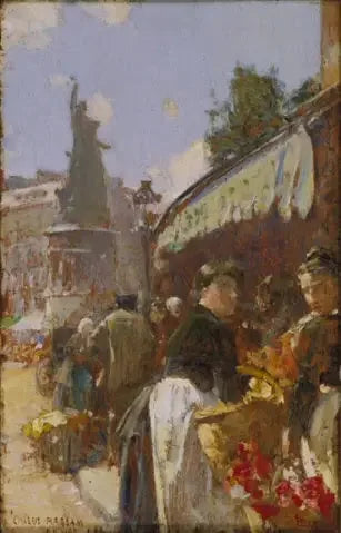 Street Scene Place Clichy, Paris - Childe Hassam