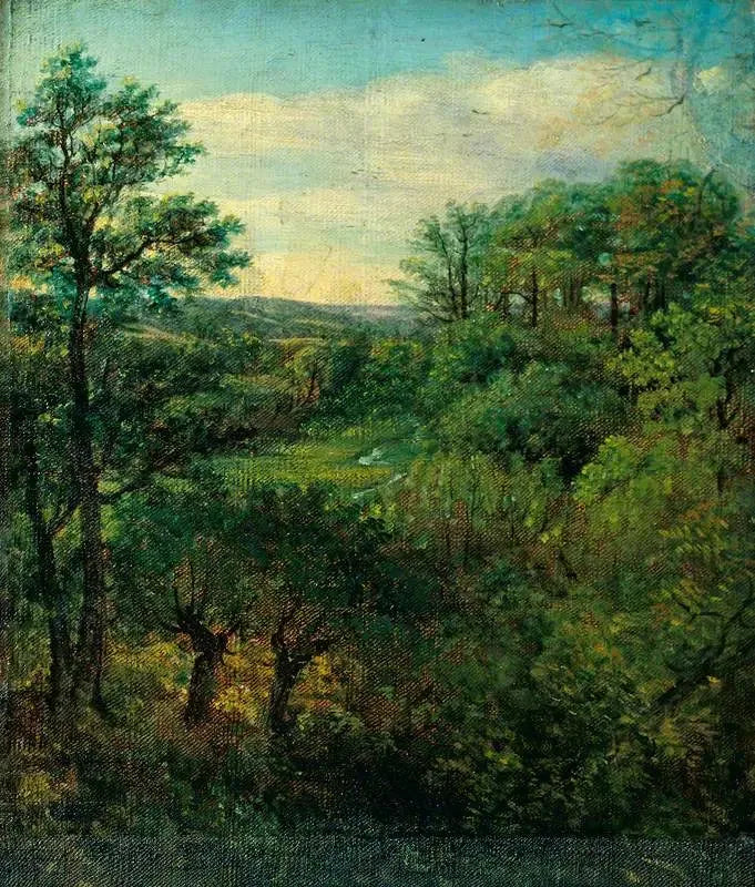 Valley scene with trees - John Constable