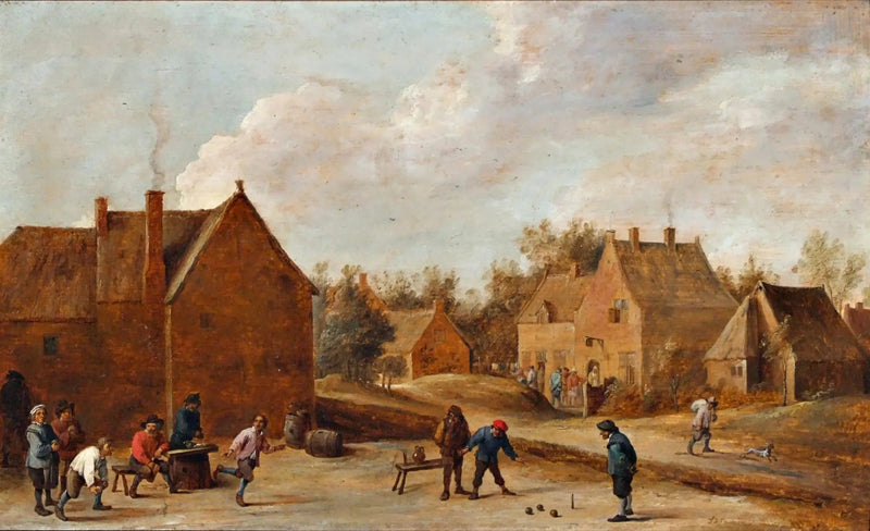 Village Scene - David Teniers the Younger