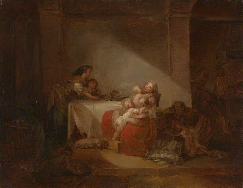Interior Scene - Jean-Honoré Fragonard