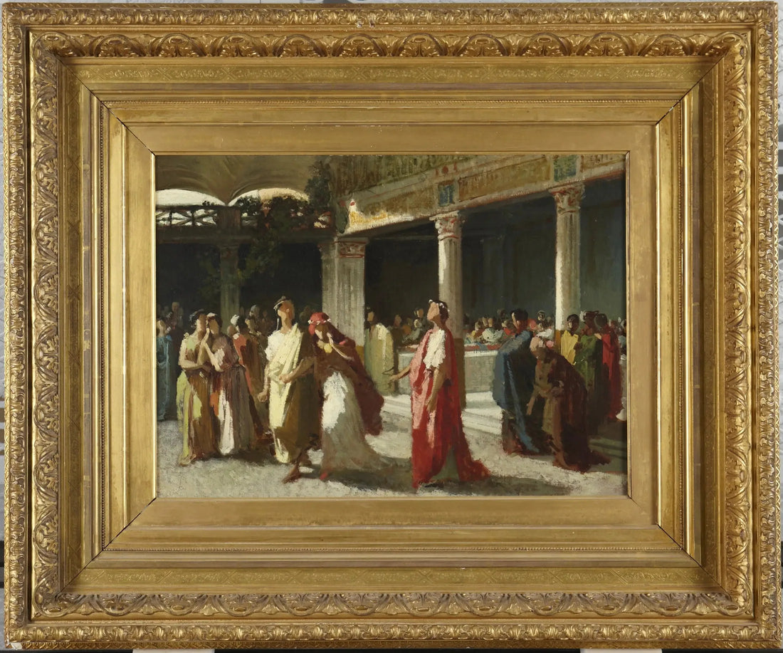 Dramatic scene in a court - Frederic Leighton