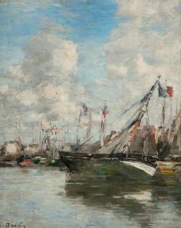 Scene of the Port, Trouville - Eugène Boudin