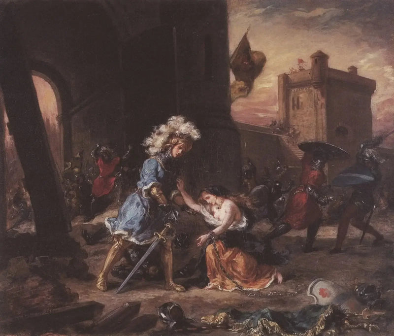 Scene from the novel Amadis of Gaul - Eugène Delacroix