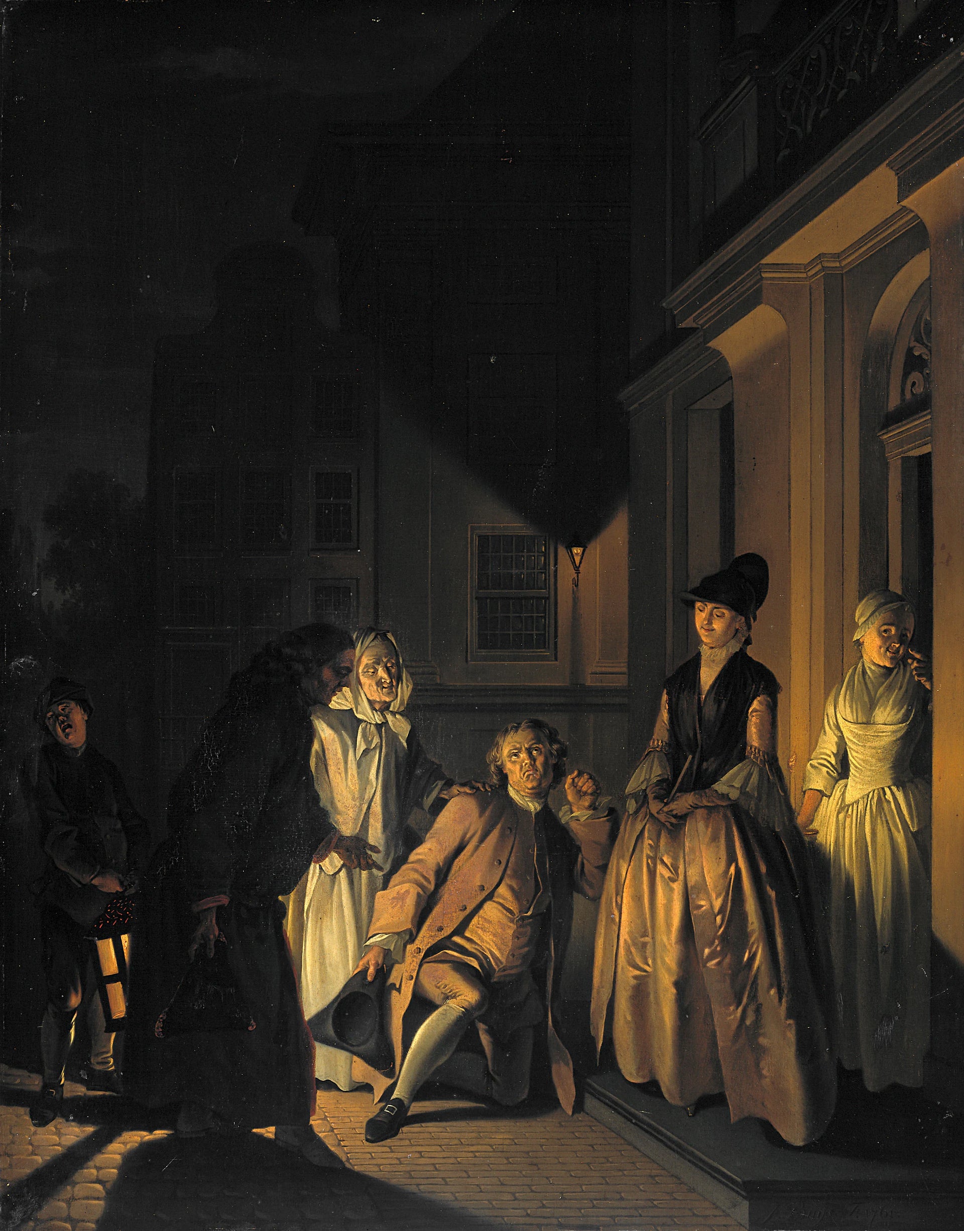 Scène de "Lubbert Lubbertse ou le noble fermier" de M. van Breda - Jacobus Buys
