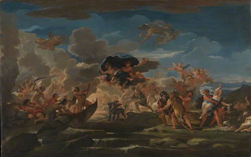 Mythological scene of Proserpine's abduction - Luca Giordano