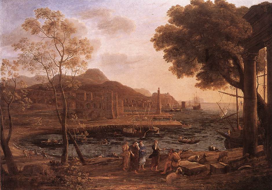 Port scene with Heliades in mourning - Claude Lorrain