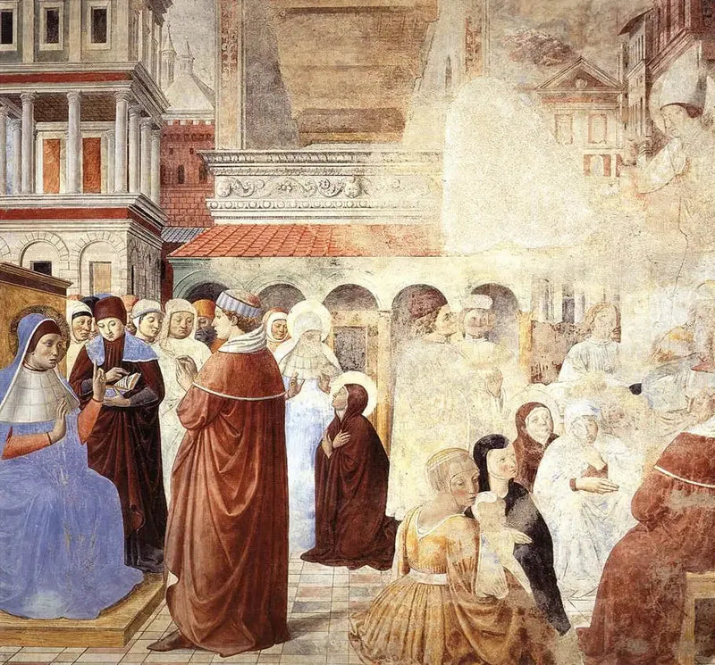 Scenes with Saint Ambrose (Scene 9, North Wall) - Benozzo Gozzoli
