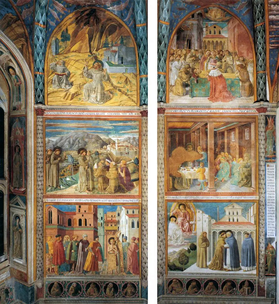 Scenes of the life of Saint Francis, south wall - Benozzo Gozzoli