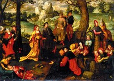 Scènes de la vie de sainte Marie-Madeleine. - Lucas van Leyden image 1 tableau peint à l’huile sur toile