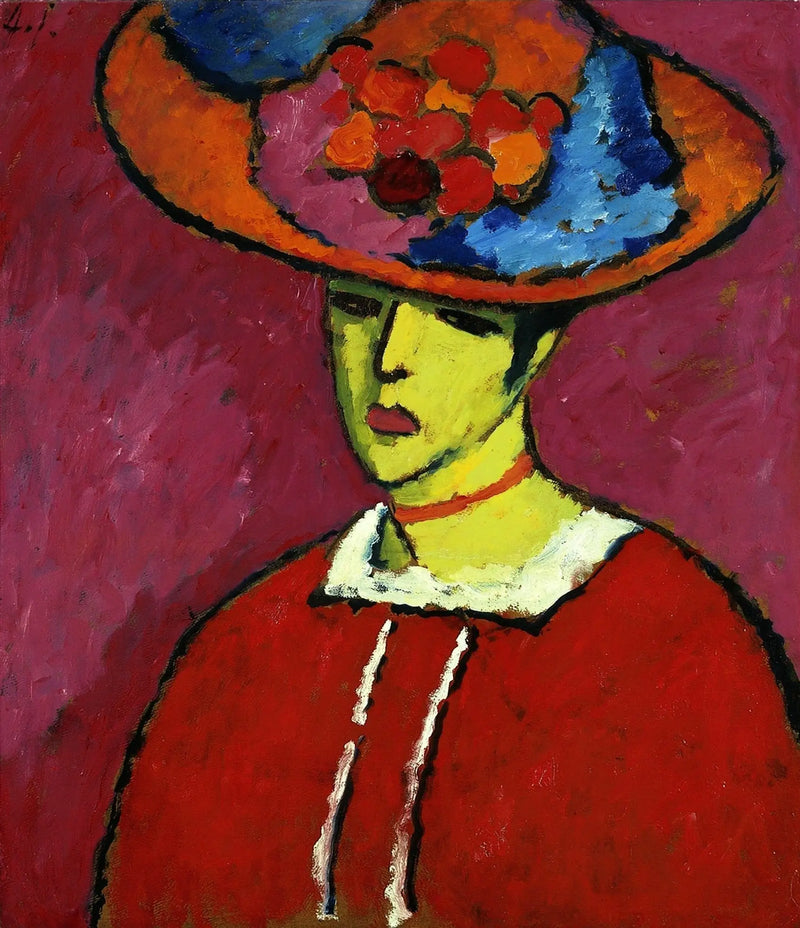 Schokko with wide-brimmed hat - Alexej von Jawlensky