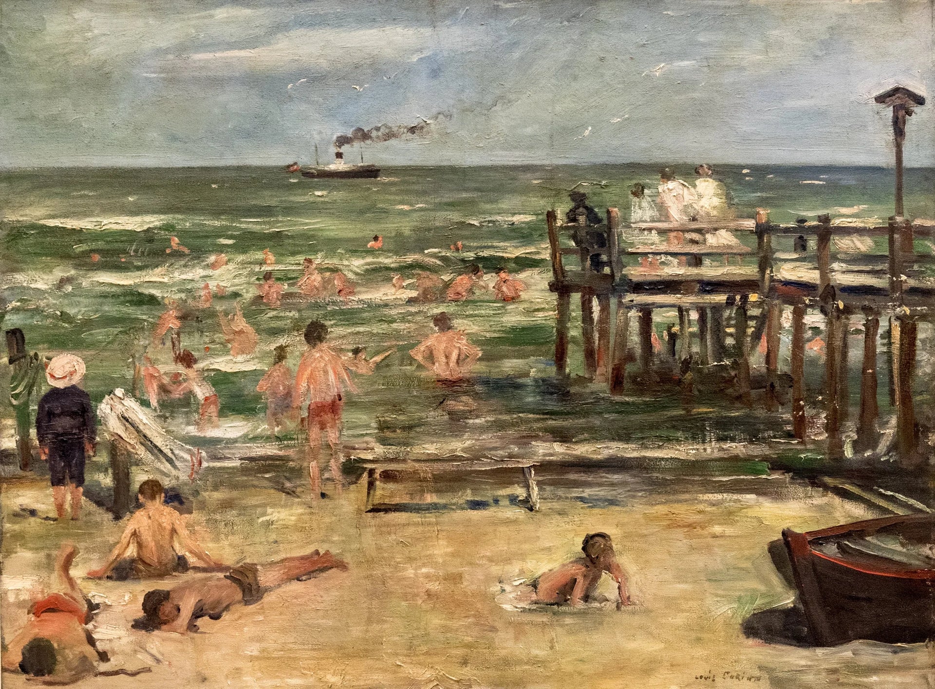 Schwimmanstalt in Horst - Lovis Corinth image 1 reproduction de peinture à l’huile
