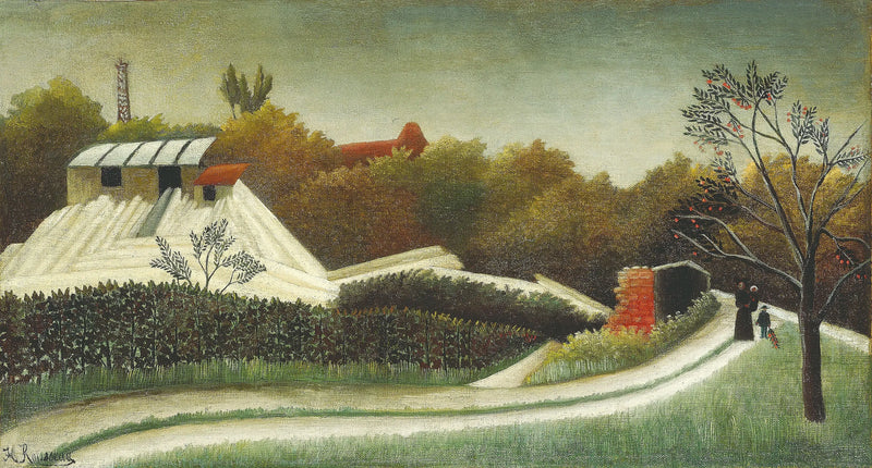 Sawmill, Parisian suburb - Henri Rousseau