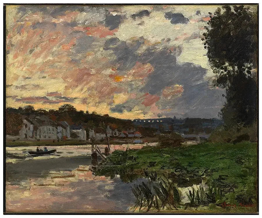 The Seine at Bougival, in the evening W151 - Claude Monet
