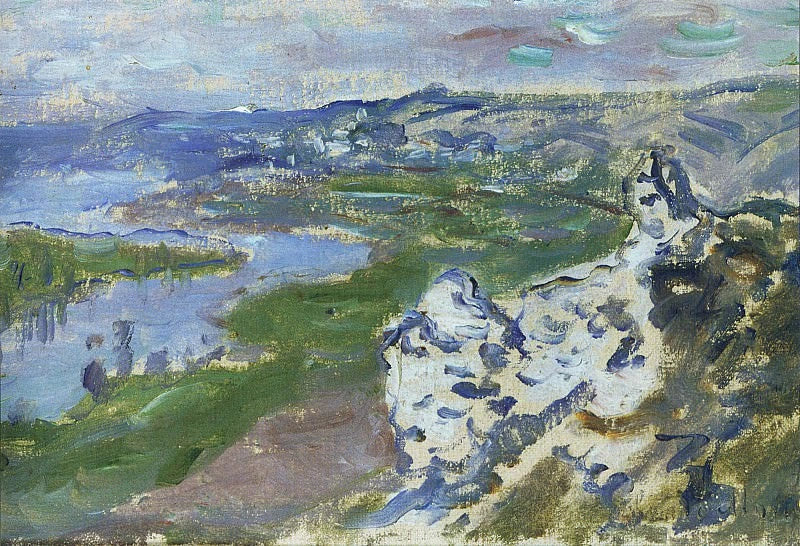 The Seine seen from the heights of Chantemesle W671 - Claude Monet