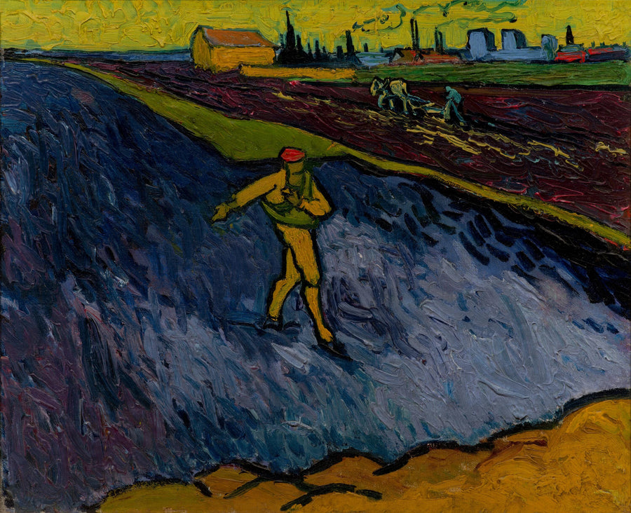 The Sower: the surroundings of Arles in the background - Vincent van Gogh