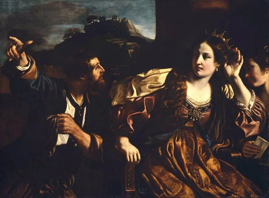 Semiramis Receiving the News of the Babylonian Revolt - Guercino