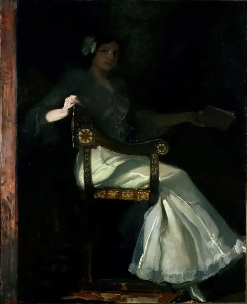 Lady of Sorolla in White - Joaquín Sorolla