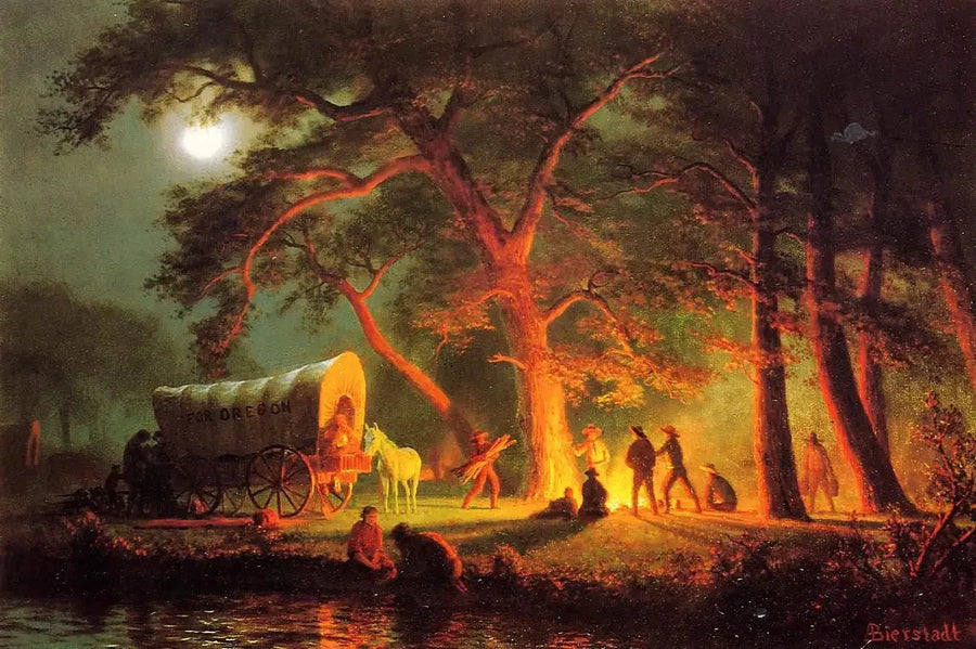 Oregon Trail (Campfire) - Albert Bierstadt