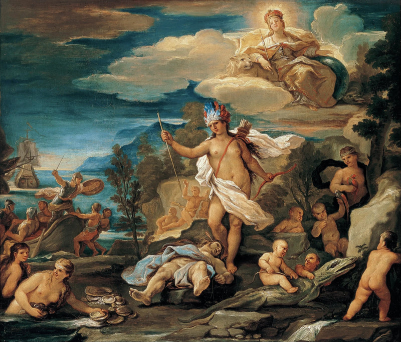 Series of the Four Parts of the World. America - Luca Giordano