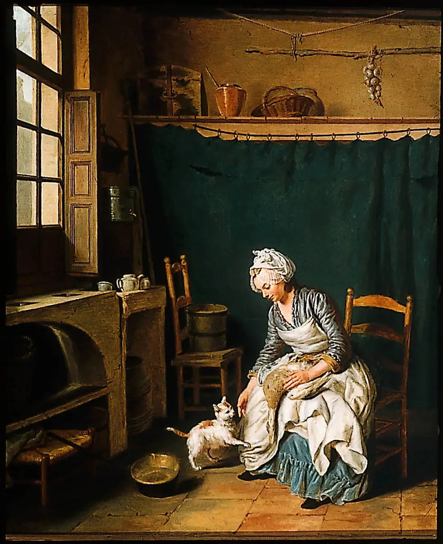 Servante plumant un poulet - Nicolas-Bernard Lépicié