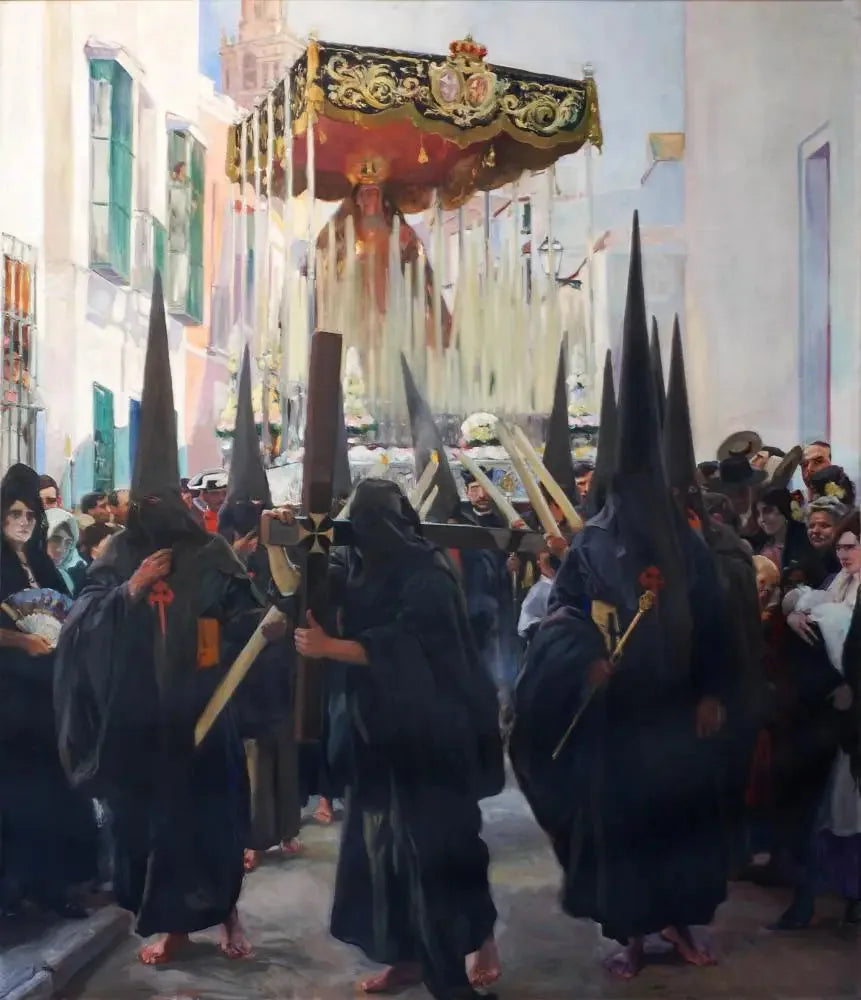 Seville, Holy Week. Penitents - Joaquín Sorolla