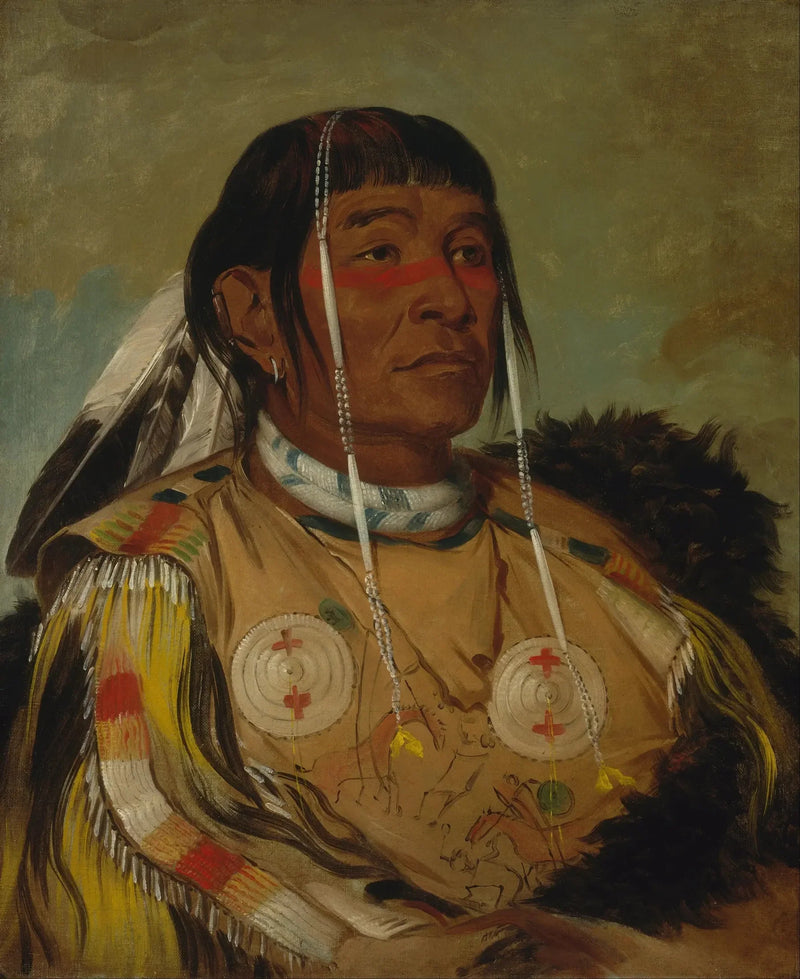 Sha-có-pay, The Six, Chief of the Plains Ojibwe - George Catlin