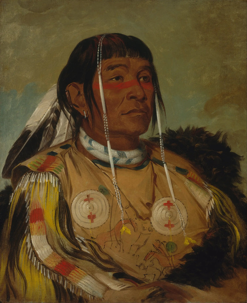 Sha-có-pay, The Six, Chief of the Plains Ojibwe - George Catlin