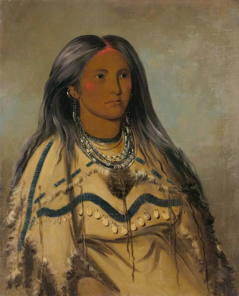 Sha-kó-ka, Mint, a Pretty Girl - George Catlin