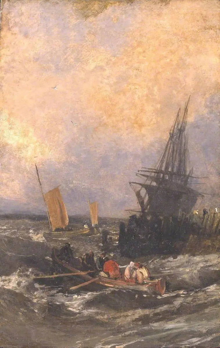 Shipping by a Breakwater - J. M. W. Turner