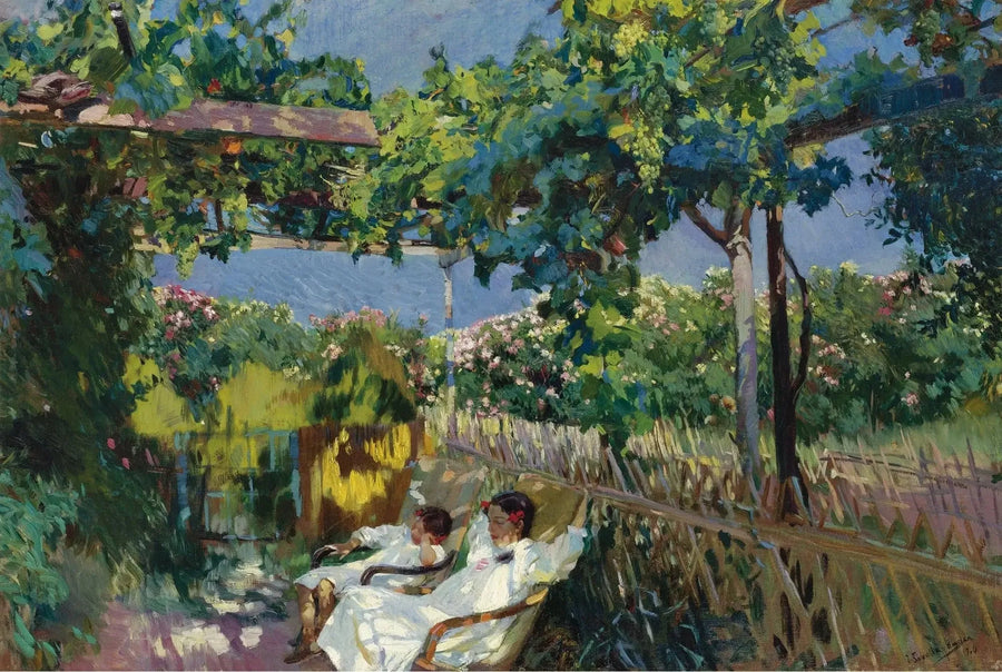 Nap in the Garden - Joaquín Sorolla