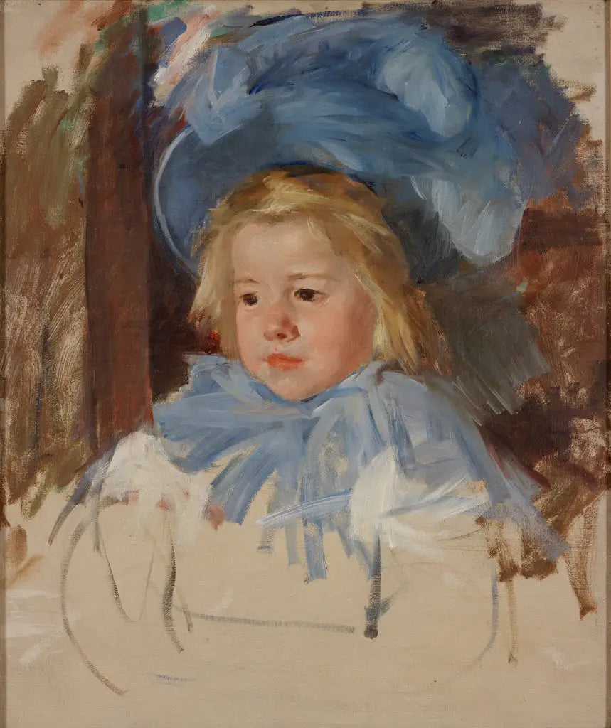 Simone with the Blue Bonnet - Mary Cassatt