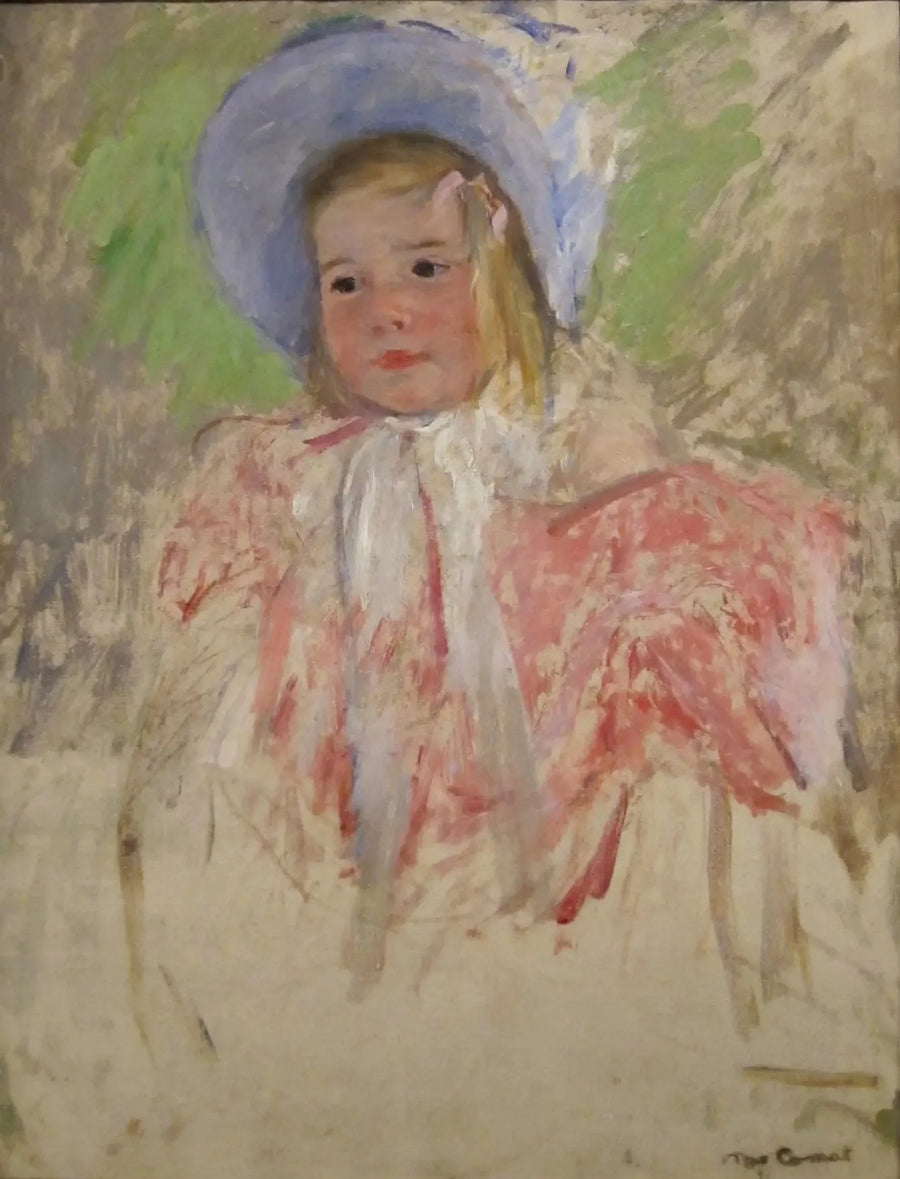 Simone with the Blue Bonnet (No. 1) - Mary Cassatt