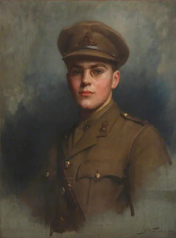 Sir Felix John Morgan Brunner, 3rd Baronet Brunner (1897-1982) as an artillery officer - Luke Fildes