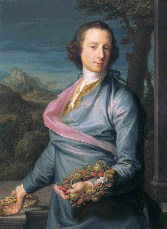 Sir Matthew Fetherstonhaugh, 1er baronnet, député (1714-1774) with fruit and corn crowns - Pompeo Batoni