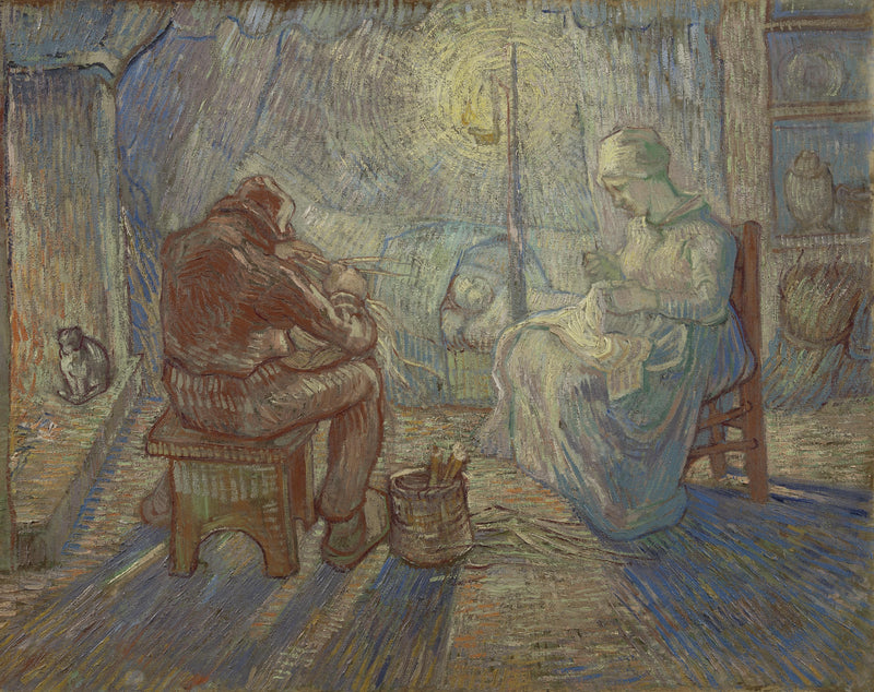 Evening (after Millet) - Vincent van Gogh
