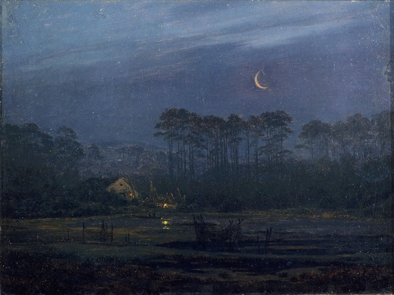 Evening by the River - Caspar David Friedrich