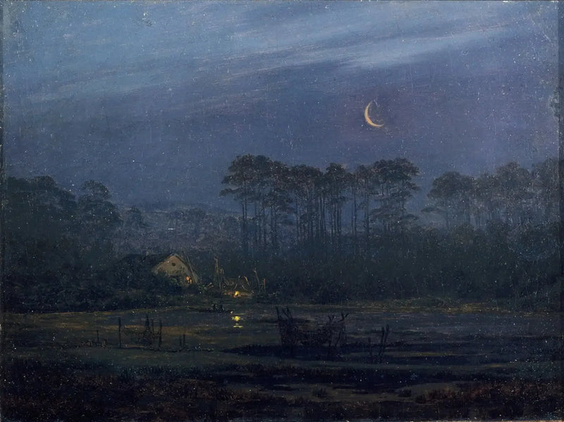 Evening by the River - Caspar David Friedrich