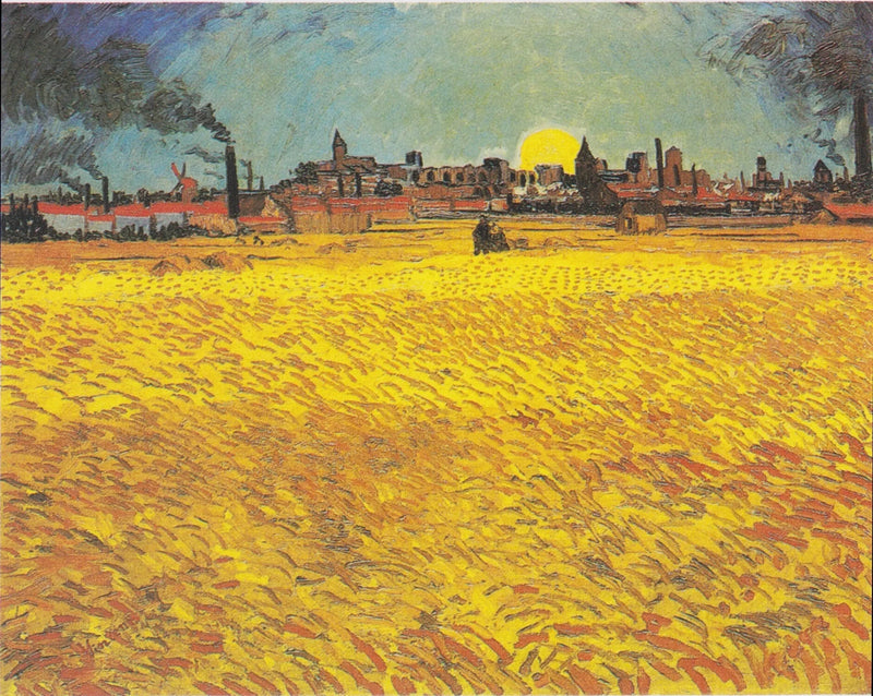 Wheat Field at Sunset - Vincent van Gogh