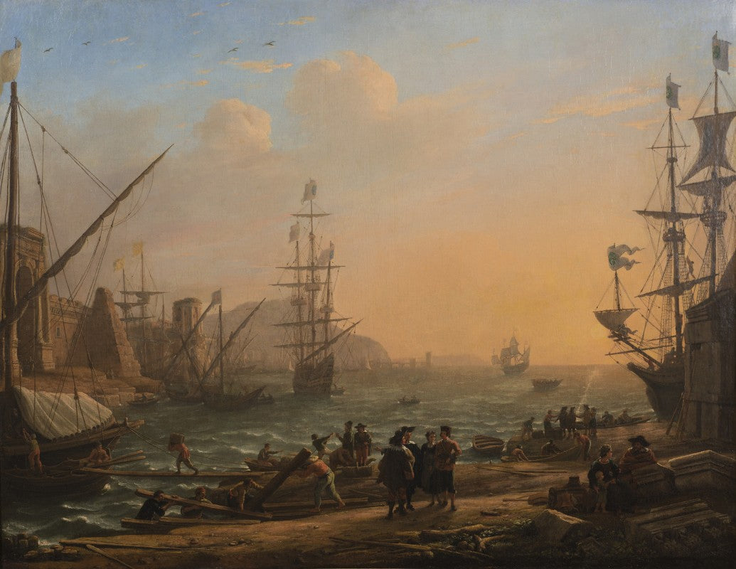 Evening: A Seaport at Sunset - Claude Lorrain