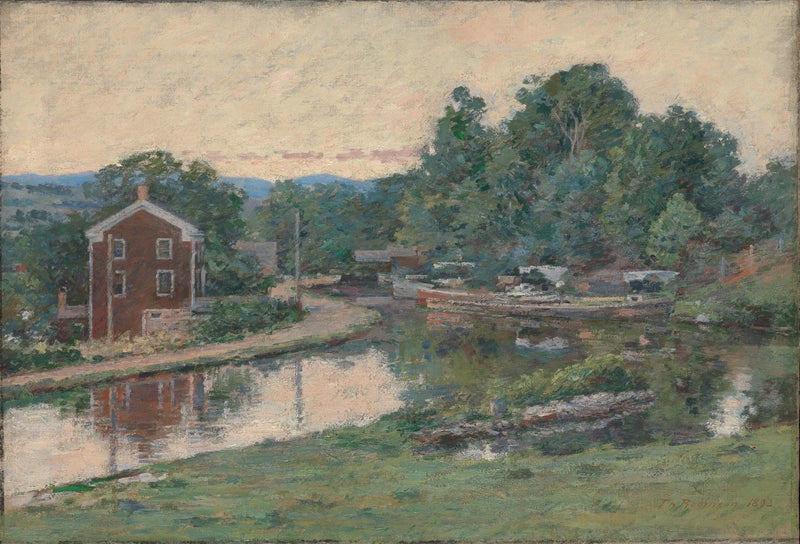 Evening at the Lock, Napanoch, New York - Theodore Robinson