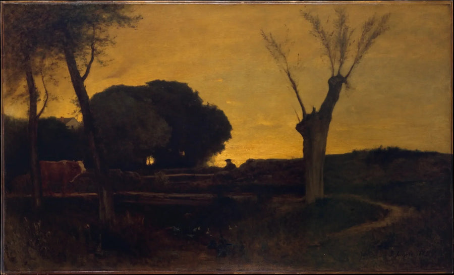 Evening in Medfield, Massachusetts - George Inness