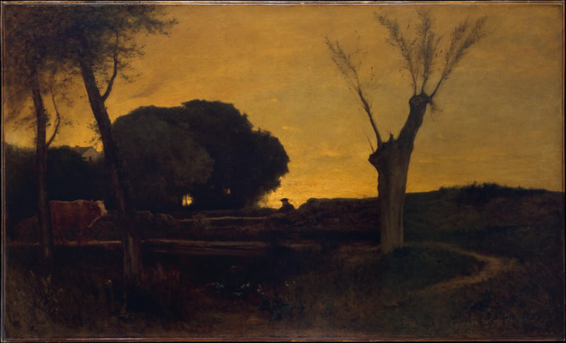 Evening in Medfield, Massachusetts - George Inness