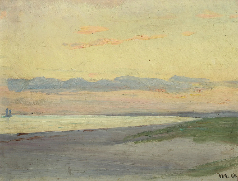 Evening in Skagen with a sea view. - Michael Peter Ancher