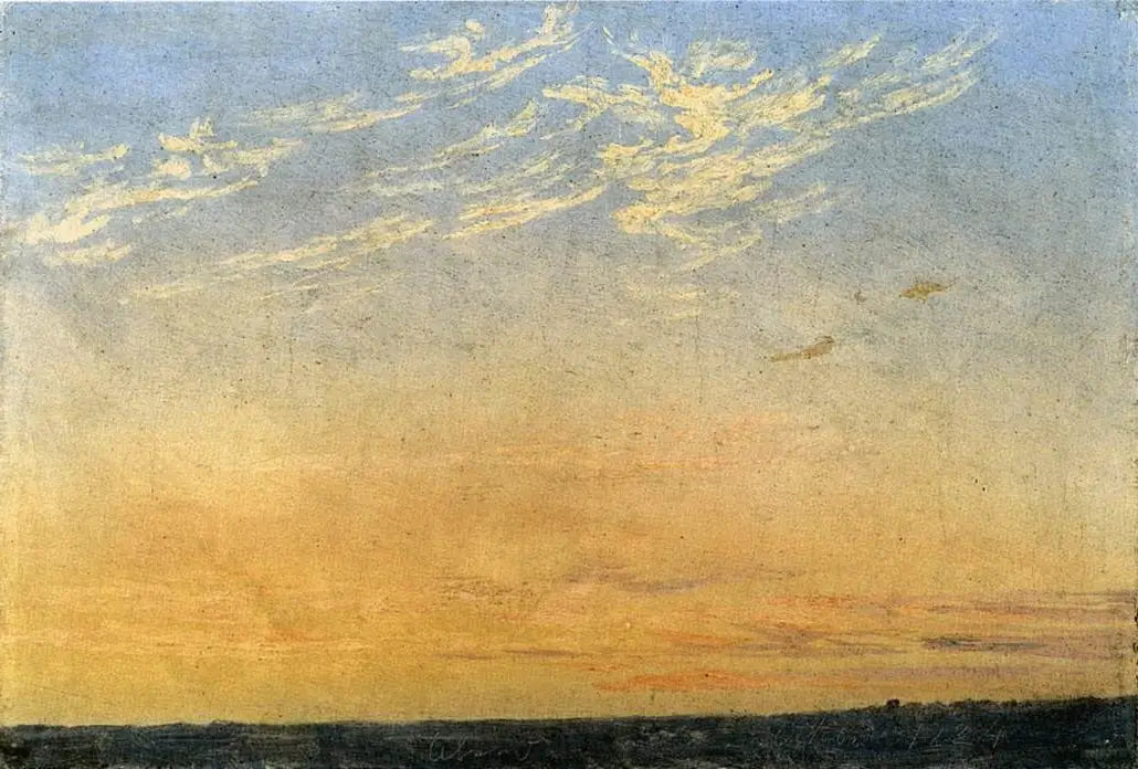 Soirée - Caspar David Friedrich image 1 reproduction de peinture à l’huile