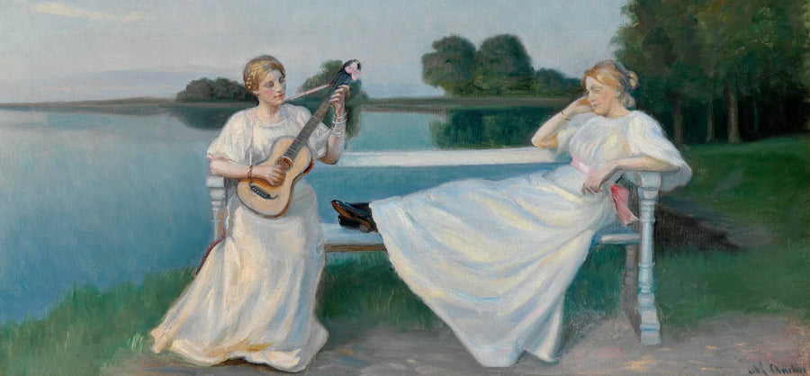 A summer evening in Skagen. - Michael Peter Ancher