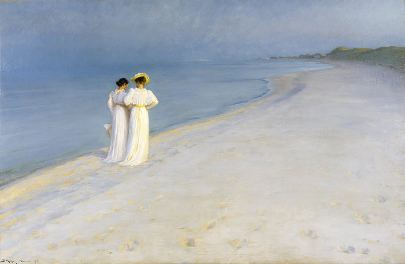 Summer Evening on the Skagen Beach - Peder Severin Krøyer